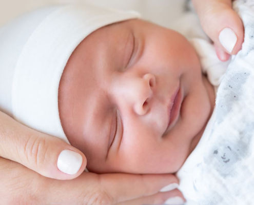 Indoor newborn photography