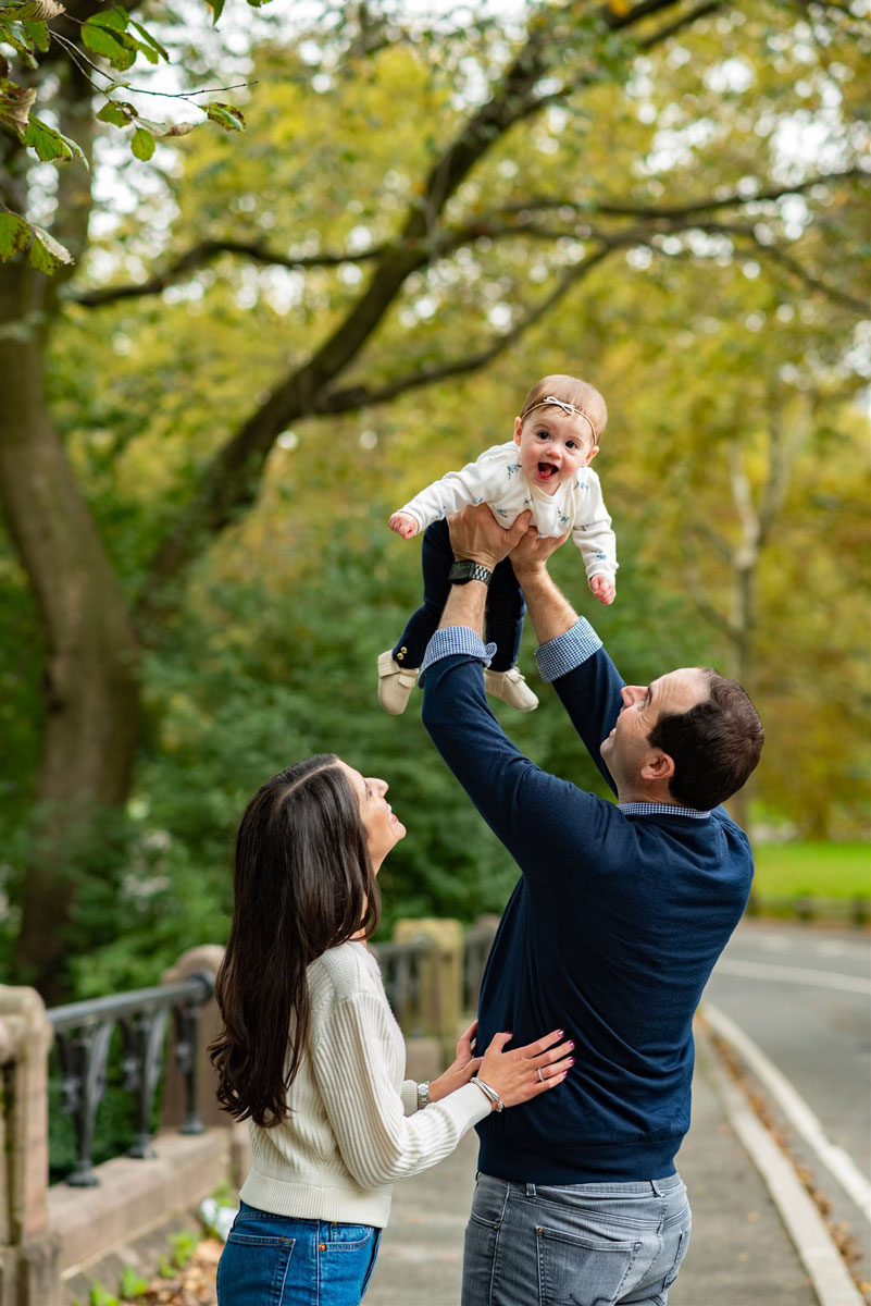 holding toddler