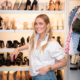 fashion stylist Jasmine Snow in her NYC apartment closet. Portrait taken by New York City lifestyle photography Michelle rose Photo