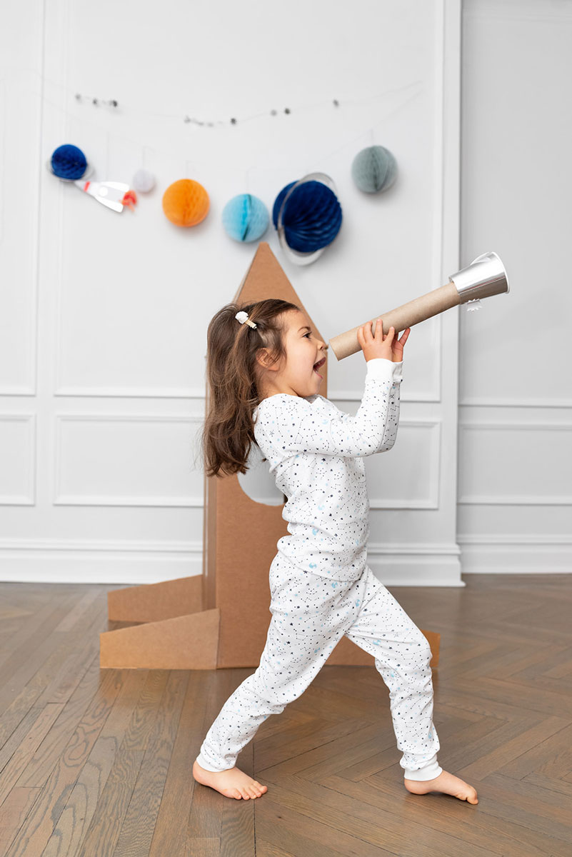 Happy child playing