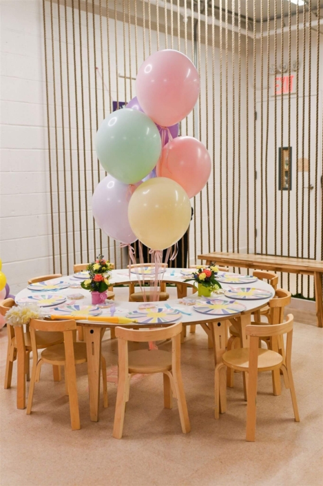 decor from the kids table nj at cocoon tribeca birthday party