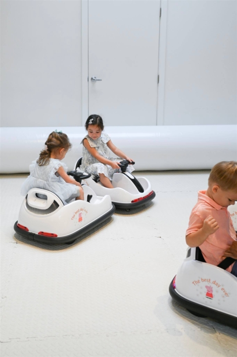 kids enjoying bumper cars at the annex brooklyn